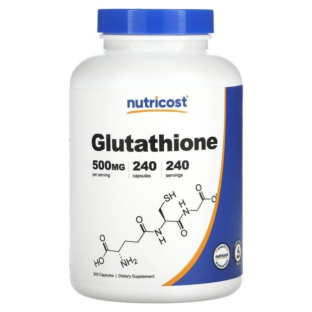Nutricost Glutathione Capsules 500mg, 240 Capsules Non GMO Supplement