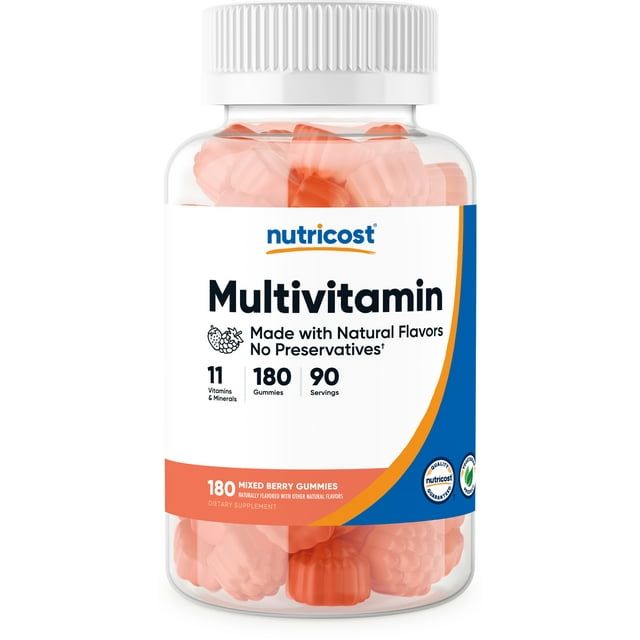 Nutricost Multivitamin (Berry) 180 Gummies, 90 Servings Gluten Free & Non GMO Vitamins