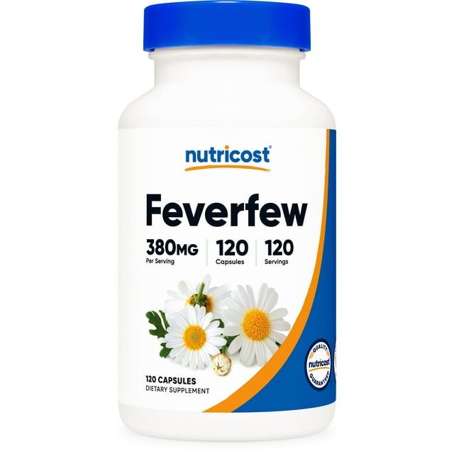 Nutricost Feverfew Capsules 380mg, 120 Capsules, Vegetarian Friendly, Non GMO & Gluten Free