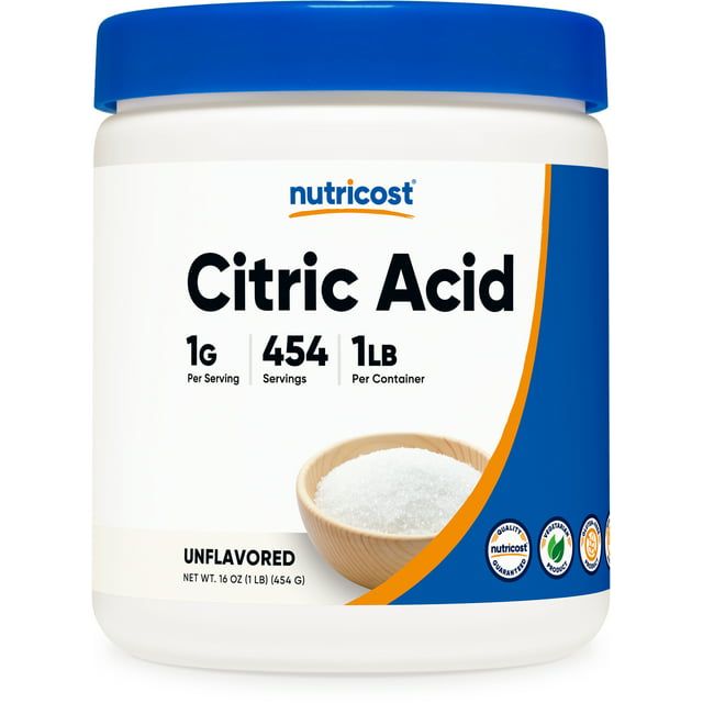 Nutricost Citric Acid Powder (1LB) 454 Servings, Non GMO, Gluten Free Supplement