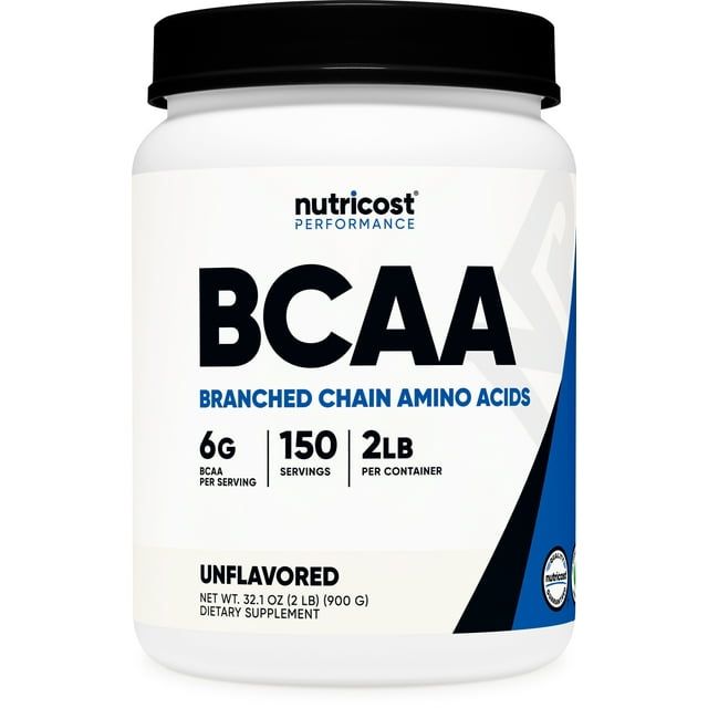 Nutricost BCAA Powder 2:1:1 (Unflavored) 150 Servings Amino Acid Supplement
