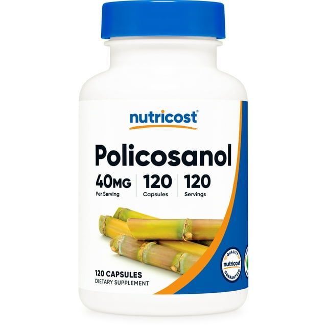 Nutricost Policosanol 40mg, 120 Capsules Gluten Free, Non GMO, Supplement